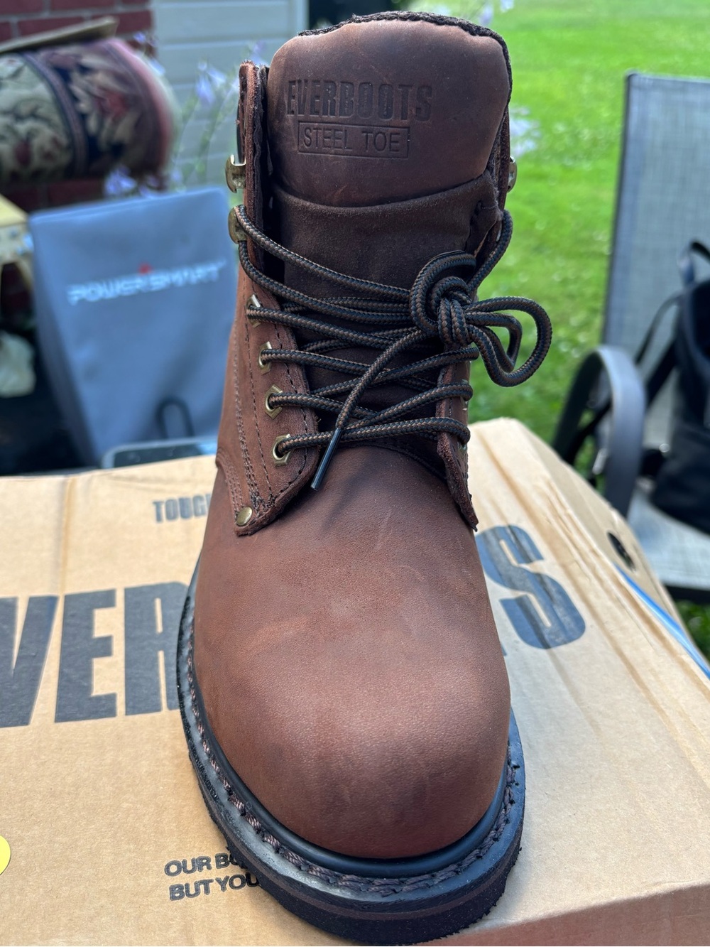 Everboot 6” steel toe dark brown boot